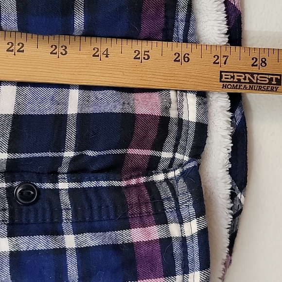 Boston Traders Blue, Pink & White Plaid Hooded Shirt Jacket M - Picture 13 of 15